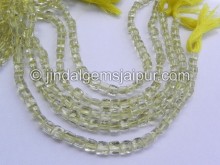 Lemon Quartz Faceted Cube Shape Beads